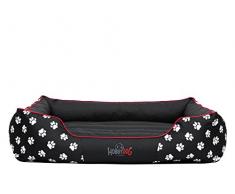 Hobbydog Cordura Prestige Letto per Cani, XL, Colore: Nero con Zampe