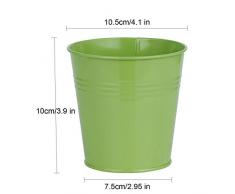 OAKBAY - Set di 10 vasi Colorati per Piante grasse, Fiori e Piante grasse, 10,2 cm, per finestre e balconi, con Foro di drenaggio (10 cm)