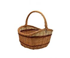 Cesto cestino picnic cestino Stabile cestino in rattan intrecciato K1 – 410, Grande