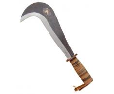 GrecoShop Roncola/Pennato Monte Rotondo Manico Cuoio Acciaio forgiato