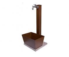 BEL FER Fontana Metallo da Giardino con vaschetta Modello 42/QVR