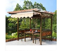 JXJMEI Mobili da Giardino per La Villa Pergola Pergola, Gazebo per Patio, Portavalo con Tavolo E Sedie, Padiglione da Sole da Giardino in Legno da Giardino da Giardino,Beige