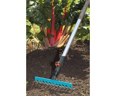 Rastrello GARDENA combisystem: Rastrello a 12 denti, accessorio per la raccolta, il diserbo e la lavorazione del terreno, larghezza 30 cm (3177-20)