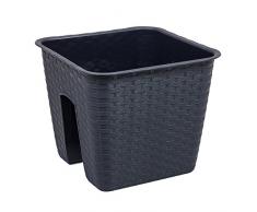 Vaso fioriera per ringhiera Ratolla Railing lunghezza 27 cm, colore: grigio antracite