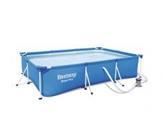 Bestway 56411 Set Piscina Fuori Terra Steel Pro Rettangolare da 300x201x66 cm