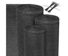 Sol Royal Telo ombreggiante SG 80-5000x200cm - Rete ombreggiante 165 g/m² - frangivento frangivista - Antracite - Tessuto HDPE con Fascette - Recinzione in Tessuto per Serra, Giardino e Balcone