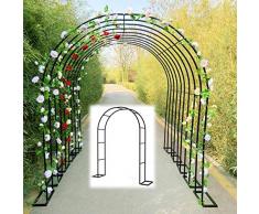 WYCD Arco per rampicanti pergolato da Giardino, Arco Sostegno in Ferro Battuto Robusto, per Piante Rampicanti da Giardino Decorazione, 120x220cm 350x220cm