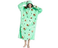 Xinlong Coperta con Cappuccio Lungo Panda Oversize Felpone con Maniche Unisex Plaid con Tasca Felpa Indossabile Animali per Divano TV Casa