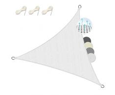 Sol Royal Tenda a Vela Ombreggiante Triangolare 3x3x3 m HDPE SolVision HS9 - Vele Parasole da Giardino Traspirante Protezione Parasole e Raggi UV - Tendone Tende Bianco 300x300x300cm