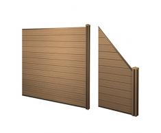 Mendler Frangivento 2X Pannelli Privacy Sarthe WPC 291cm Teak