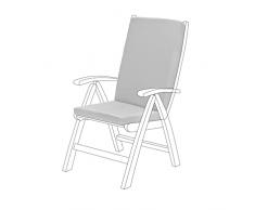 Gardenista Cuscino per sedia da giardino con schienale alto, per interni ed esterni, materiale resistente allacqua, morbido, durevole e confortevole (solo cuscino) (grigio)