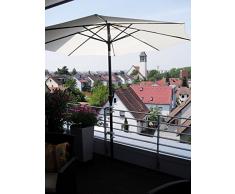 balkonhalterung per aste da 25,5 fino a Ø 55 mm – 1 pezzi. Ombrellone da balcone titolare – fino a 40 mm Ø – Grande – Acciaio Inossidabile – Distanza Parasole Titolare per balconi ringhiere per esterno o interno di montaggio