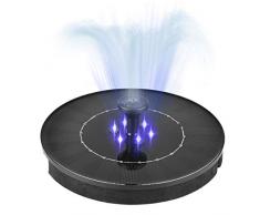 RENYAFEI Pompa A Fontana Solare, 2.4W Solare Brushless Pompa Sommersa Pompa dellAcqua Fontane A Zampillo per Laghetti Artificiali per Piscina Patio Garden Pond