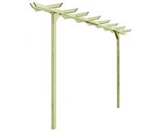 PURADAY Pergola da Giardino in Legno di Pino Impregnato 360x200x60 cm Nature Pergola Cortile Forma Base Stabile Piante Rampicanti Decorazione della Terrazza Zona di Riposo Assemblaggio è Semplice