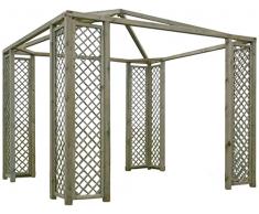 Briconess.com Gazebo in Legno di Pino autoclavato 300x300 cm