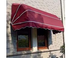 BPILOT Tenda Da Sole A Cappottina Per Porta E Finestra, Antipioggia Telaio In Alluminio Tela Con Tetto Regolabile Per Patio Portico Riparo Per Lombra, Multipla Dimensione (Color : Red, Size : 150x6