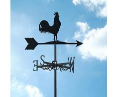 ZNEL Segnavento in Metallo per Polli, Banderuola Gallo Animale con Montaggio sul Tetto, Decorazioni Galletto per Gazebo da Giardino Cortile della Fattoria Allaperto,Rooster