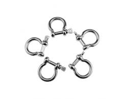 ENET 5 pz 5 mm acciaio inox grado Dee arco fibbia barca Marine ombra vela