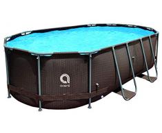 Avenli 12024EU - Piscina Ovale con Struttura, 427x275x100cm, Marrone