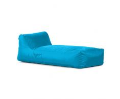 Avalon Pouf a Forma di Letto in Tessuto Tecnico Impermeabile e antistrappo Samba per Esterno Colore Azzurro sfoderabile