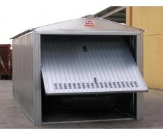 sapil Box casetta in lamiera zincata con Struttura in Acciaio zincato mt. 5,07x2,60x2,11 h con Porta Basculante MOD. SAPILBOX