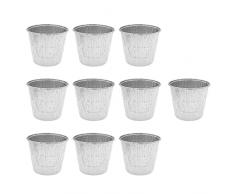 Fodera per secchio usa e getta griglie griglie del vassoio barbecue in ferro zincato in ferro zincato fodera professionale per pentole esterne pentole argento 10pc dargento