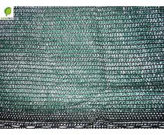 RETE OMBREGGIANTE VERDE 90% MT 1,5 X 20 TELO OMBRA FRANGIVENTO FRANGIVISTA