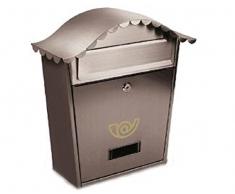 CASSETTA POSTALE POSTA BUCA LETTERE CHALET ACCIAIO INOX