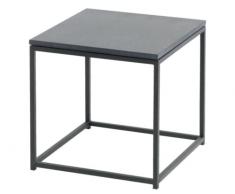 CLICK-DECK Tavolino moderno in granito con cubo, per soggiorno, divano, ufficio, tavolo, elegante arredamento per la casa