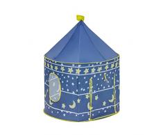 Baroni Toys Tenda da Gioco Blu con Stelle e Lune per Bambini 3+, Borsa per il Trasporto, Tenda Giocattolo per Interni e Esterni, Casetta per Bambini, Giochi per Bambini