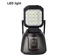 AAIWA Faro LED Esterno 48W 4800LM Lampada da Lavoro Ricaricabile da Pesca Lampade di Ispezione per Auto Campeggio Home e di Emergenza Uso con Torcia LED