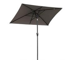 Sekey® 210x140cm Parasole Ombrellone Balcone Esterno da Giardino Protezione UV 50+ Marrone Rettangolo