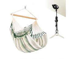 La Siesta Domingo Cedar - Sedia pensile Comfort Outdoor + CasaMount Black - Sistema di Fissaggio