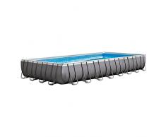 Intex 26372 Piscina con bordi Piscina rettangolare 54368L Blu, Grigio piscina fuori terra