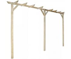 Festnight Pergolato da Giardino, Pergola Da Giardino, Pergole per Esterno, Gazebi per Esterno, Gazebo Da Giardino, 400x40x205 cm in Legno