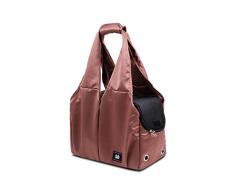 PETCUTE Borsa Trasportino Cane Gatti,Borsa per Cani Piccola Taglia con Cintura di Sicurezza Interna,Traspirante e Confortevole Borsa a Tracolla per Animali Domestici con Tasche,Fino a 6 kg