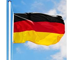 TecTake Asta alluminio 625 cm con bandiera + corda e piantone set - modelli differenti (Alemagne | no. 402125)