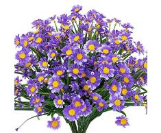 Ksnnrsng fiori doca artificiali, 4 pezzi, fiori artificiali, verde, plastica, arbusti, fiori inveri, per interni ed esterni, fiori artificiali, per casa, giardino, finestra, Box da appendere