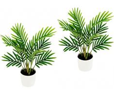 Flair Flower Phoenix - Pianta artificiale tropicale con vaso di plastica, 30 cm