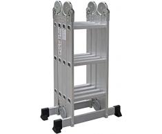 TREPPE Scala articolata pieghevole multifunzione alluminio 4 x 3 gradini 3, 58 m treppe