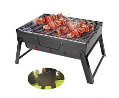 Bestcool Barbecue a carbonella, Portatile, in Acciaio Inox, Pieghevole, Ideale per Campeggio, Picnic, Feste allaperto
