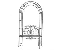 Arco Da Giardino In Ferro Battuto Retro Arco Sedile In Metallo Pergola Padiglione Da Giardino Per Supporto Per Piante Cortile Decorazione Del Giardino, Marrone