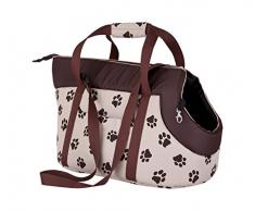 Hobbydog TORBWL4 - Borsa per Cani e Gatti, Dimensioni 22 x 20 x 36 cm, Beige con Zampe