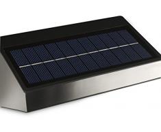 Philips Lighting 178104716 Greenhouse Lampada da Parete a LED per Esterni con Pannello Solare Integrato, Acciaio Inox