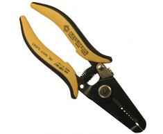 Piergiacomi CSP307 Utensile Multiuso, Racchiude Tre Diverse Funzioni: Cesoia, Spellafili Multi-Foro, Pinza, Spellafili per Fili Ø 0.4-1.3 mm, AWG 26-16, Arancione