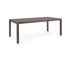 Decorspace Tavolo allungabile Fuoerteventura in alluminio dogato da esterno per giardino (160/240 x 90 cm, Taupè)