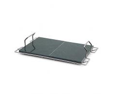 Sunday grill - Bistecchiera In Pietra Ollare Per Barbecue In Muratura Con Manici Sunday Grill cm 60X40
