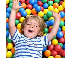 Infantastic® Palline per Bambini - Ø 5,5 cm, 100/200/300/500/1000/2000 Pezzi, in Plastica Morbida Non Tossica, Rosso, Blu, Giallo, Verde e Arancione - Palline Colorate da Piscina, da Gioco