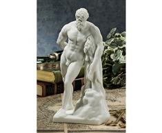 Design Toscano WU74741 Statua di Marmo Ercole, Bianco