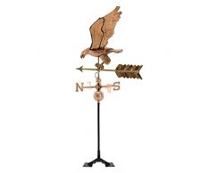 ML-Design Banderuola Segnavento su Freccia in Rilievo 3D Indicatore Direzione del Vento per Esterni con 2 Palle Decorazione Aquila in Metallo e Rame per Giardino Accesorio per il Tetto con Piede 135cm